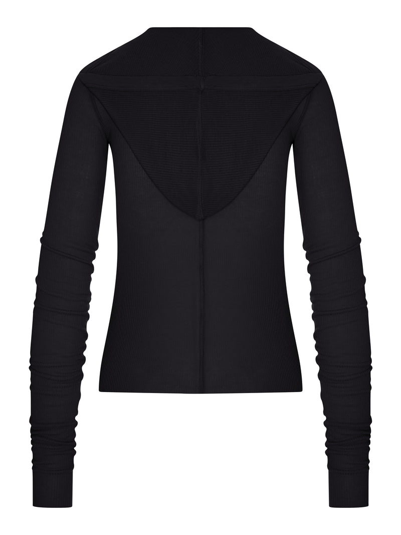 Rick Owens Rick Owens Women Ribbed Knit Hoodie