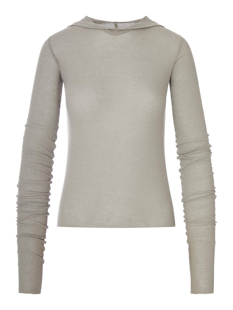 Rick Owens Women Ribbed Knit Hoodie