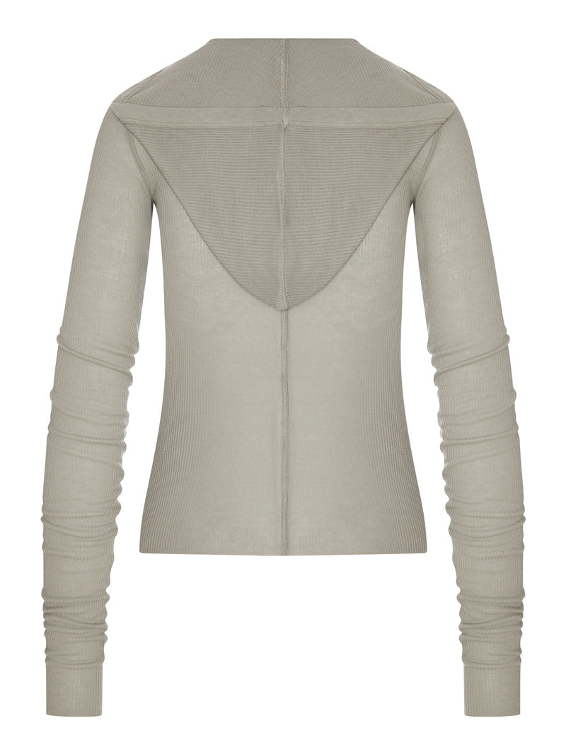 Rick Owens Women Ribbed Knit Hoodie