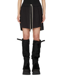 Rick Owens Women Tower Shorts In Wool And Silk Jersey