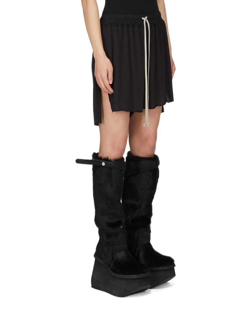 Rick Owens Women Tower Shorts In Wool And Silk Jersey