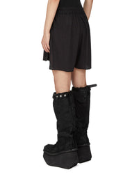 Rick Owens Women Tower Shorts In Wool And Silk Jersey