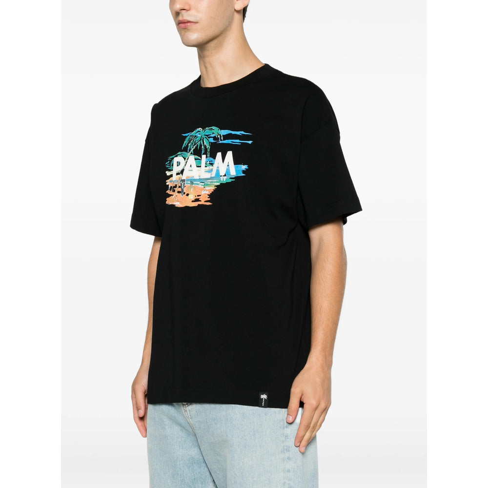 Palm Angels Black T-Shirts & Vests - T-Shirts Men