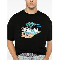 Palm Angels Black T-Shirts & Vests - T-Shirts Men