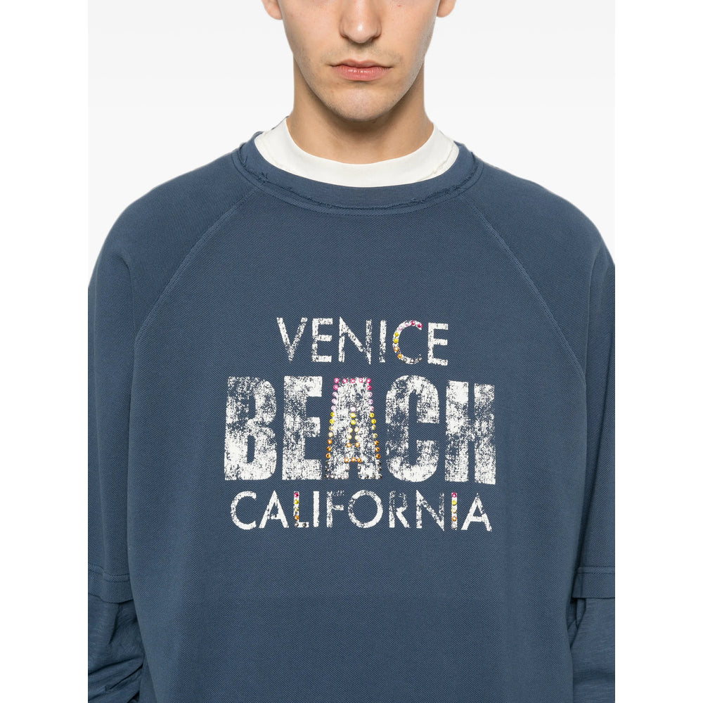 Palm Angels Blue T-Shirts & Vests - T-Shirts Men