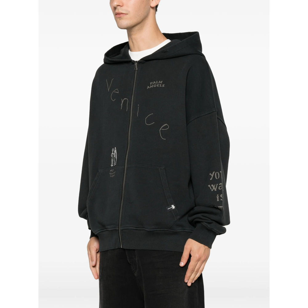Palm Angels Black Sweaters & Knitwear - Hoodies Men
