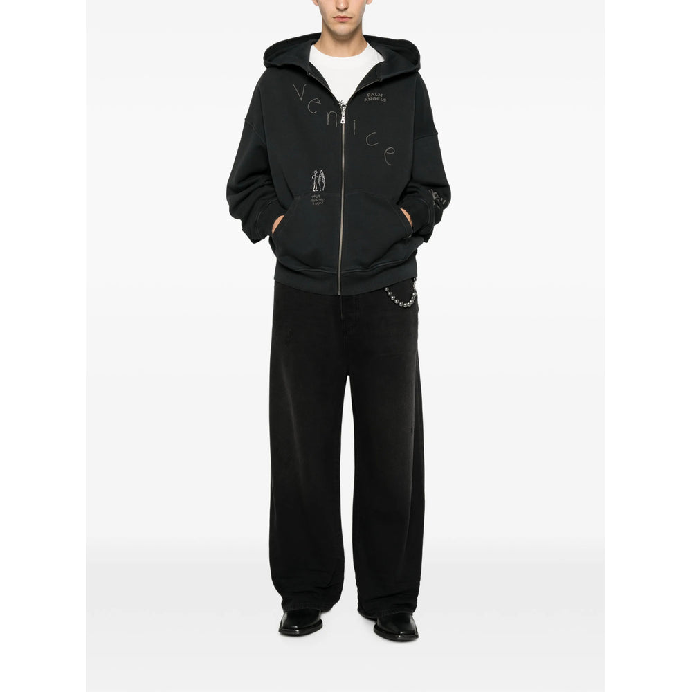 Palm Angels Black Sweaters & Knitwear - Hoodies Men