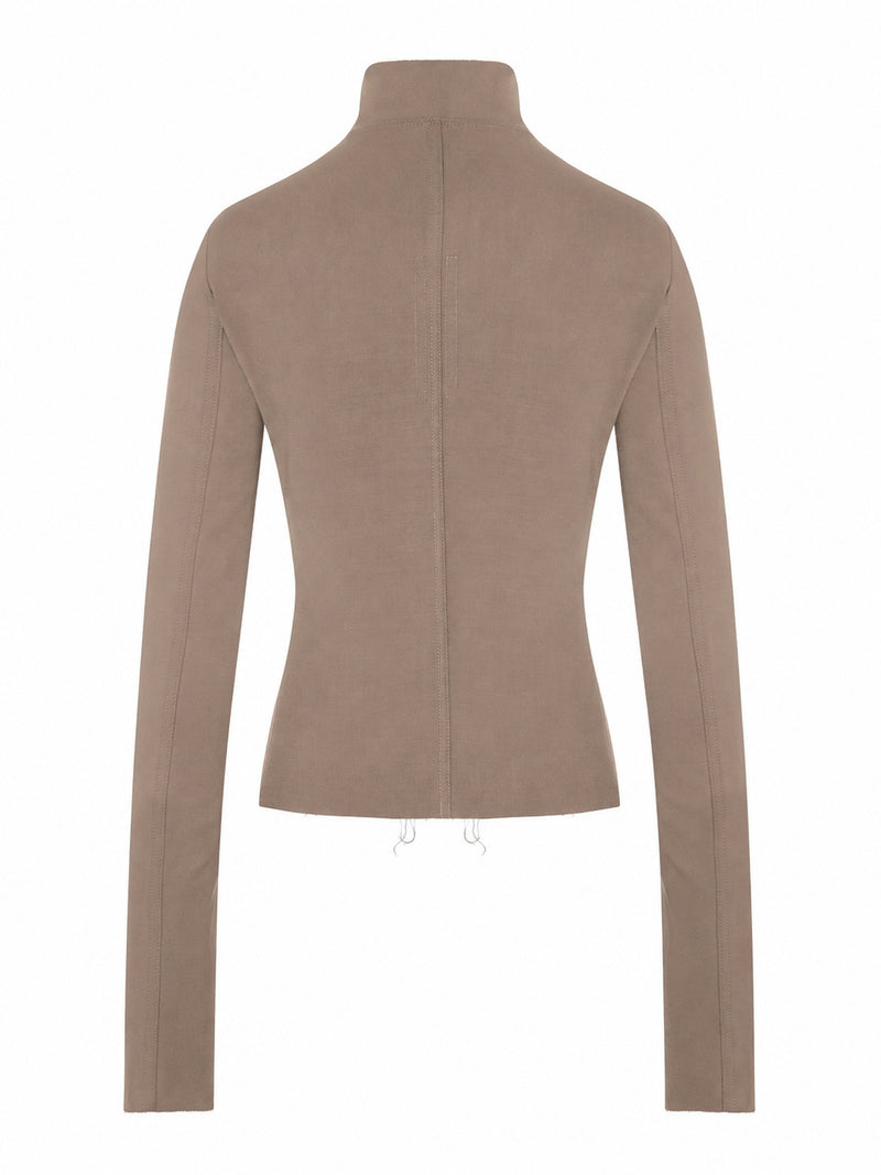 Rick Owens Women Gary Fitted Jacket With Asymmetric Zip