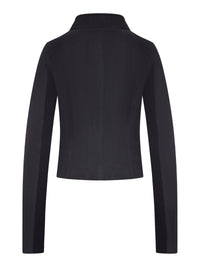 Rick Owens Women Biker Jacket With Wide Wrap Collar