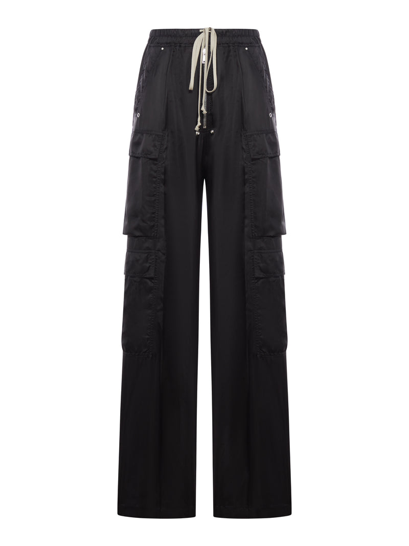 Rick Owens Women Cupro Cargobelas Trousers