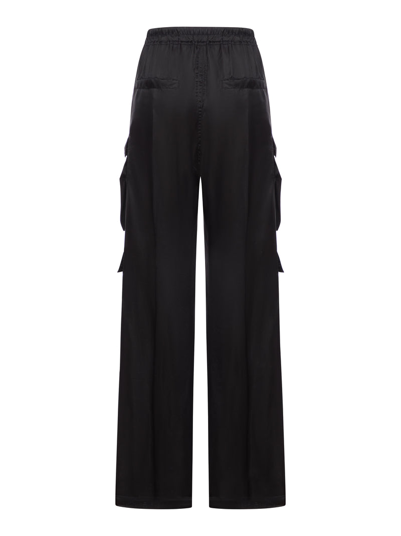 Rick Owens Women Cupro Cargobelas Trousers