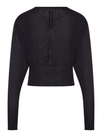 Rick Owens Rick Owens Women Cropped V-Neck Sweater In Fine Wool