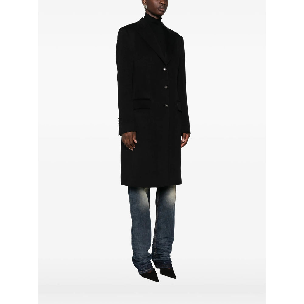 Dolce & Gabbana Black Coats - Single Breasted Coats Women