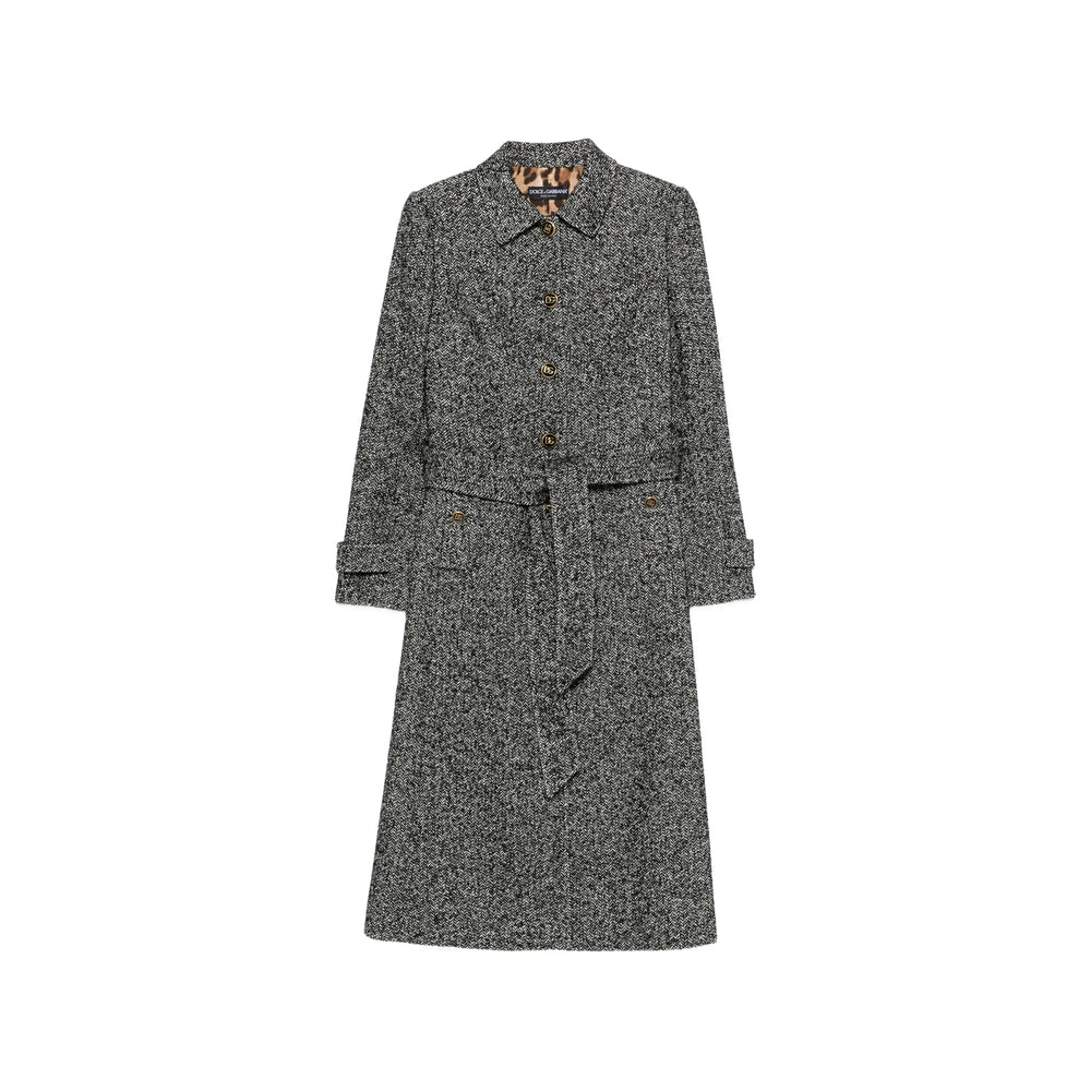 Dolce & Gabbana Grey Coats - Single Breasted Coats Women