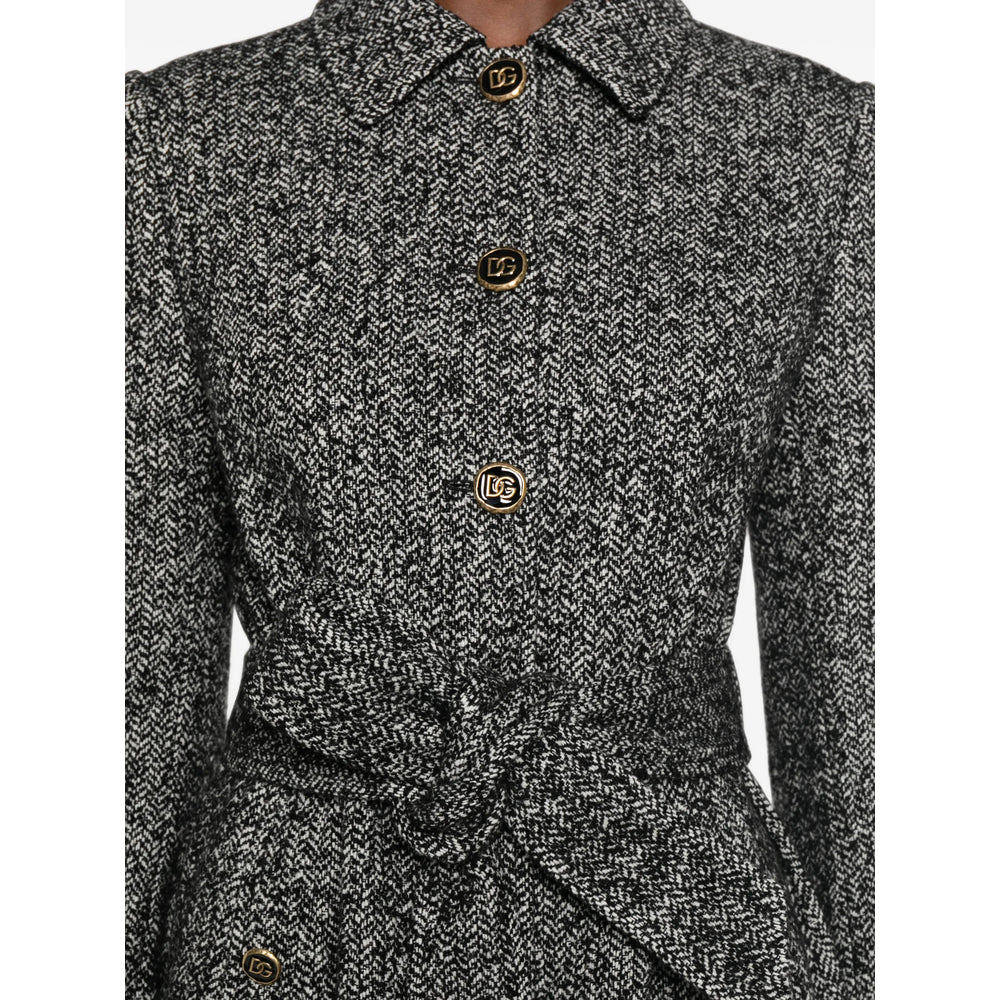 Dolce & Gabbana Grey Coats - Single Breasted Coats Women