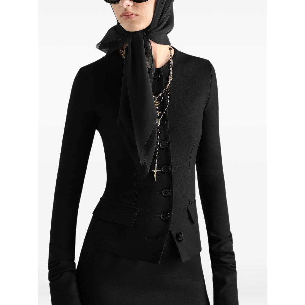 Dolce & Gabbana Black Jackets - Fitted Jackets Women