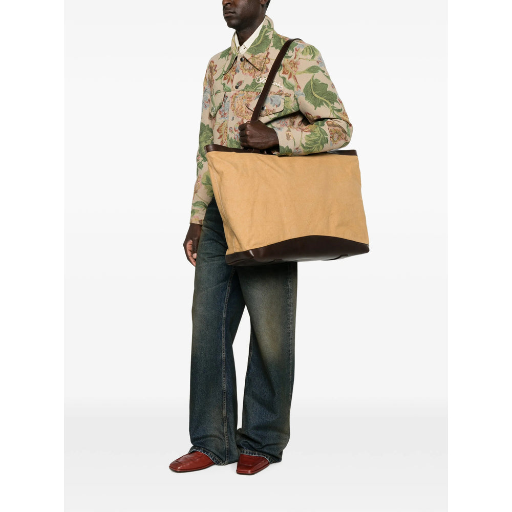 Dries Van Noten Neutrals Tote Bags Men