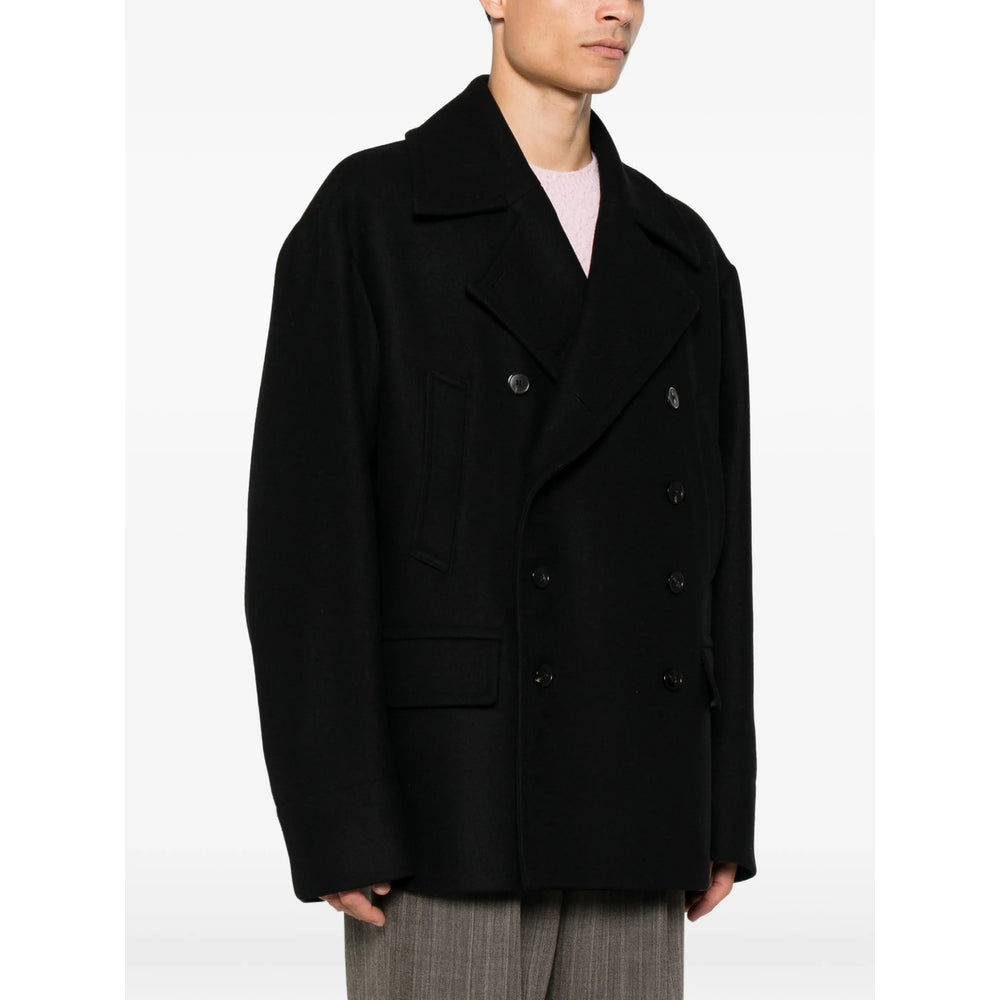Dries Van Noten Black Coats - Peacoats Men