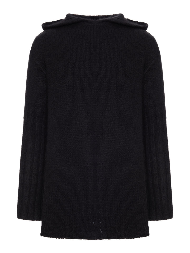 Rick Owens Men Oversized Hooded Sweater In Soft Knit
