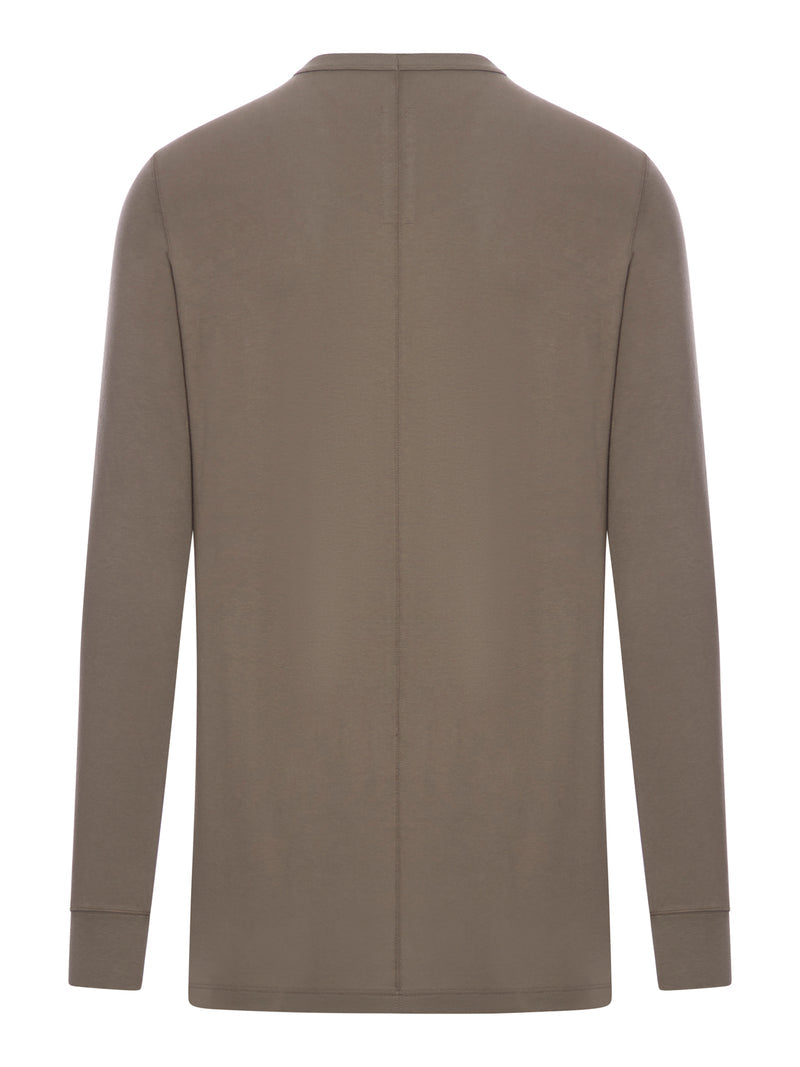 Rick Owens Men Long-Sleeved Cotton Jersey T-Shirt