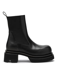 Rick Owens Men Bogun Black Leather Boots