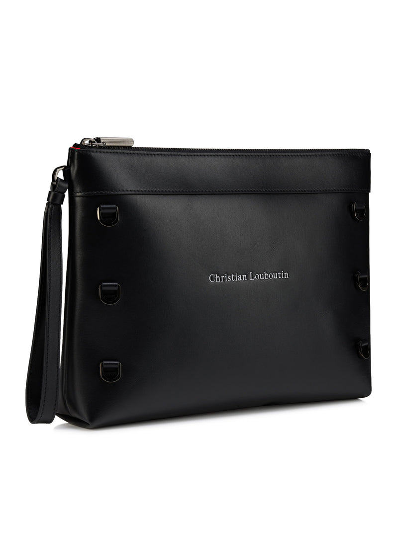 Christian Louboutin Men Kosmica Smooth Calfskin Clutch