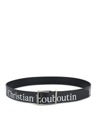 Christian Louboutin Christian Louboutin Men Leather Belt With Logo Print