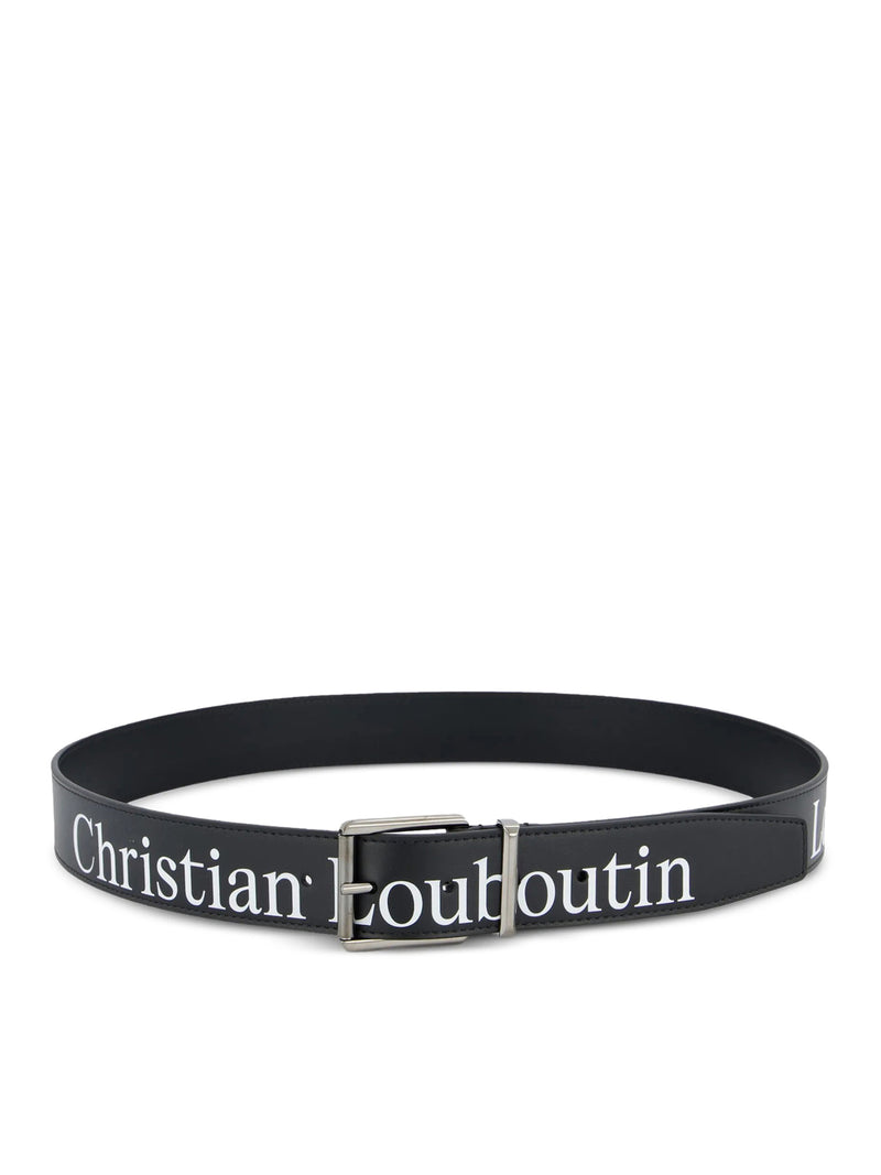 Christian Louboutin Christian Louboutin Men Leather Belt With Logo Print