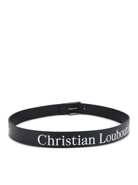 Christian Louboutin Christian Louboutin Men Leather Belt With Logo Print