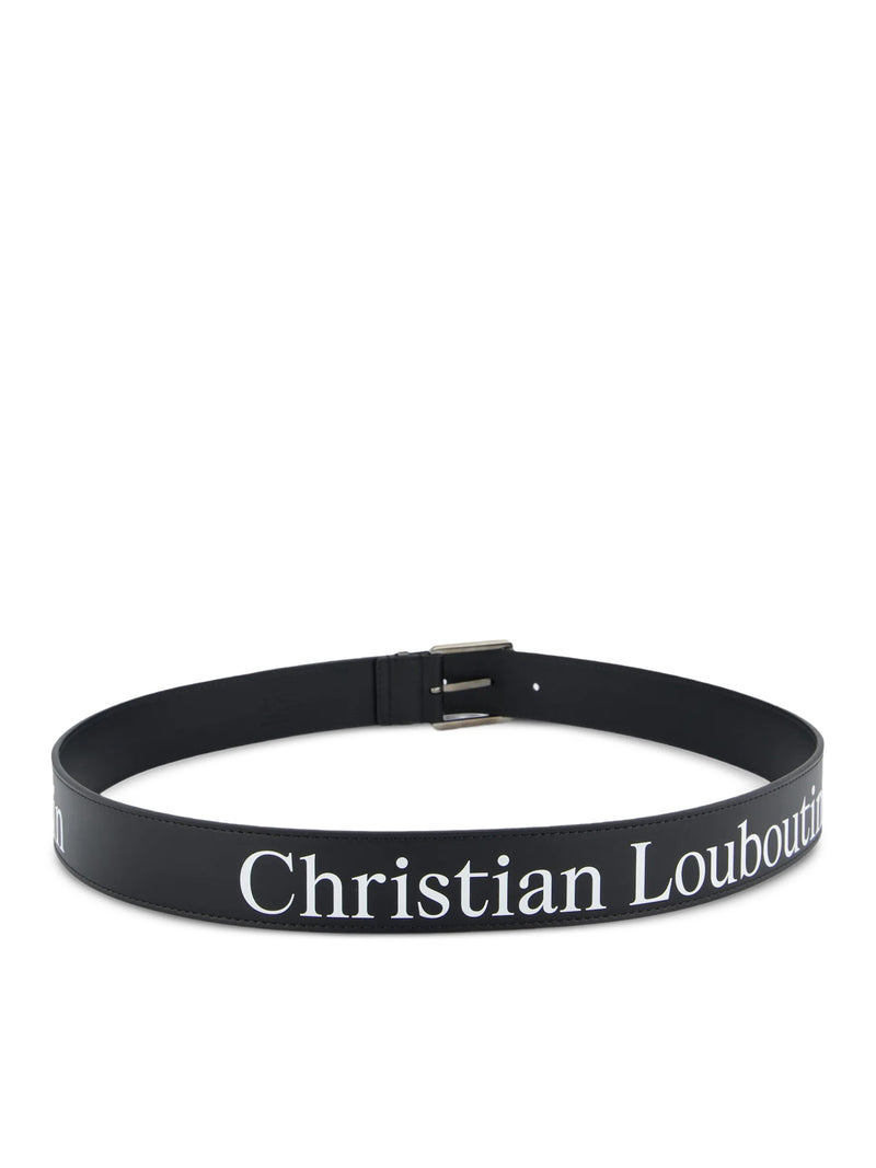Christian Louboutin Christian Louboutin Men Leather Belt With Logo Print