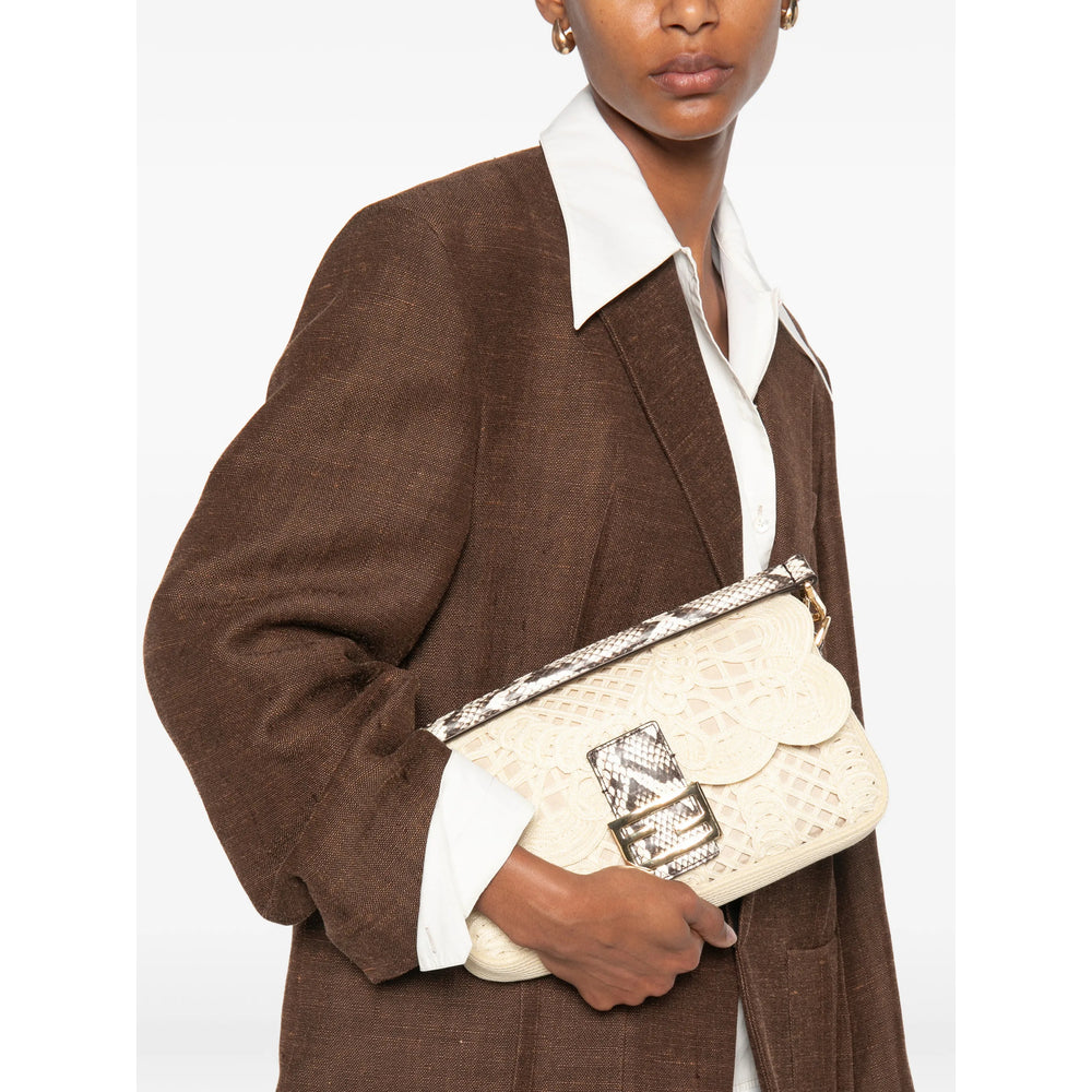 Fendi Neutrals Shoulder Bags Women