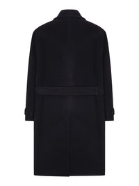 Prada Prada Men Long Wool And Cashmere Blend Coat