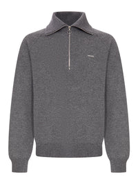 Prada Men Knitted Polo Shirt With Prada Logo