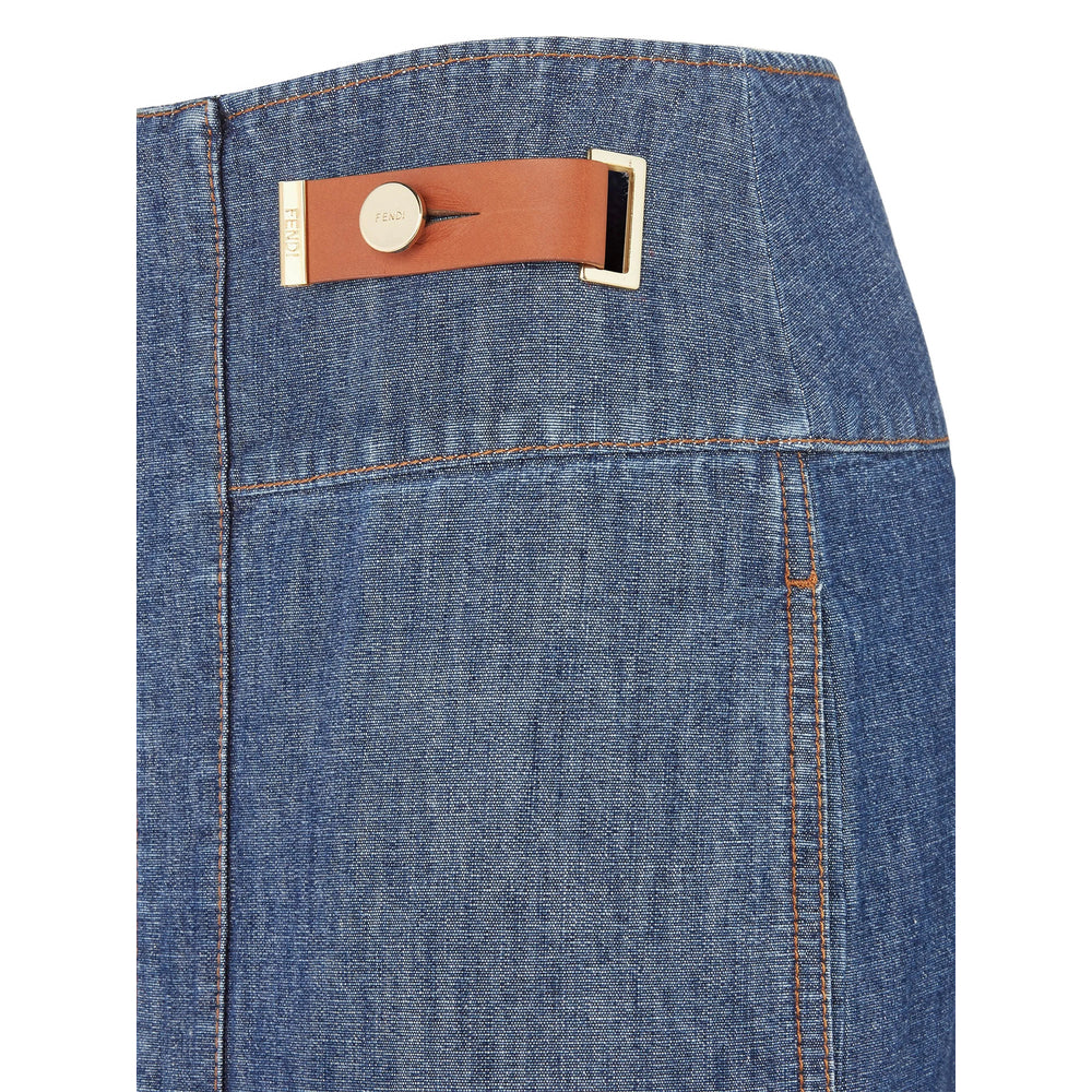 Fendi Blue Denim - Denim Skirts Women