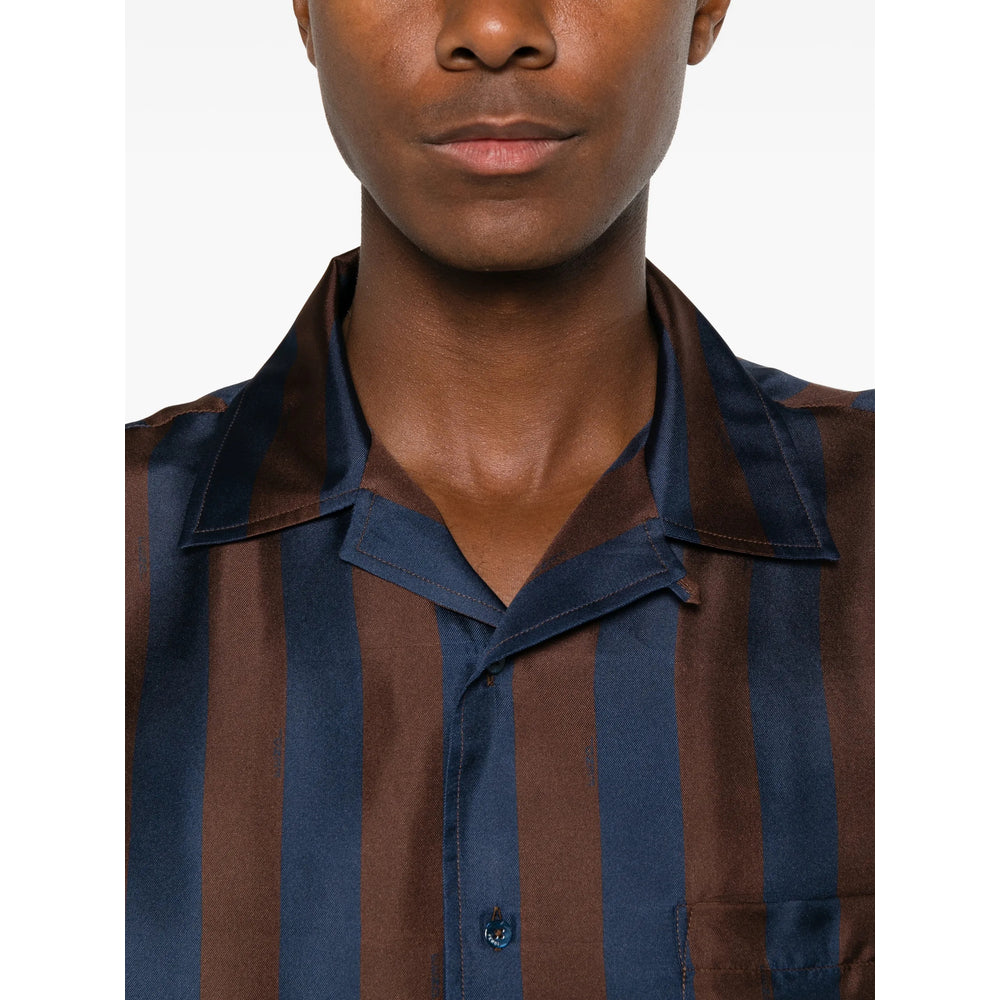 Fendi Blue Shirts Men