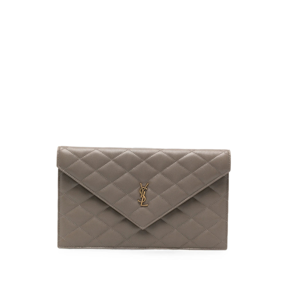 Saint Laurent Brown Clutch Bags Women