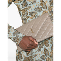 Saint Laurent Brown Clutch Bags Women