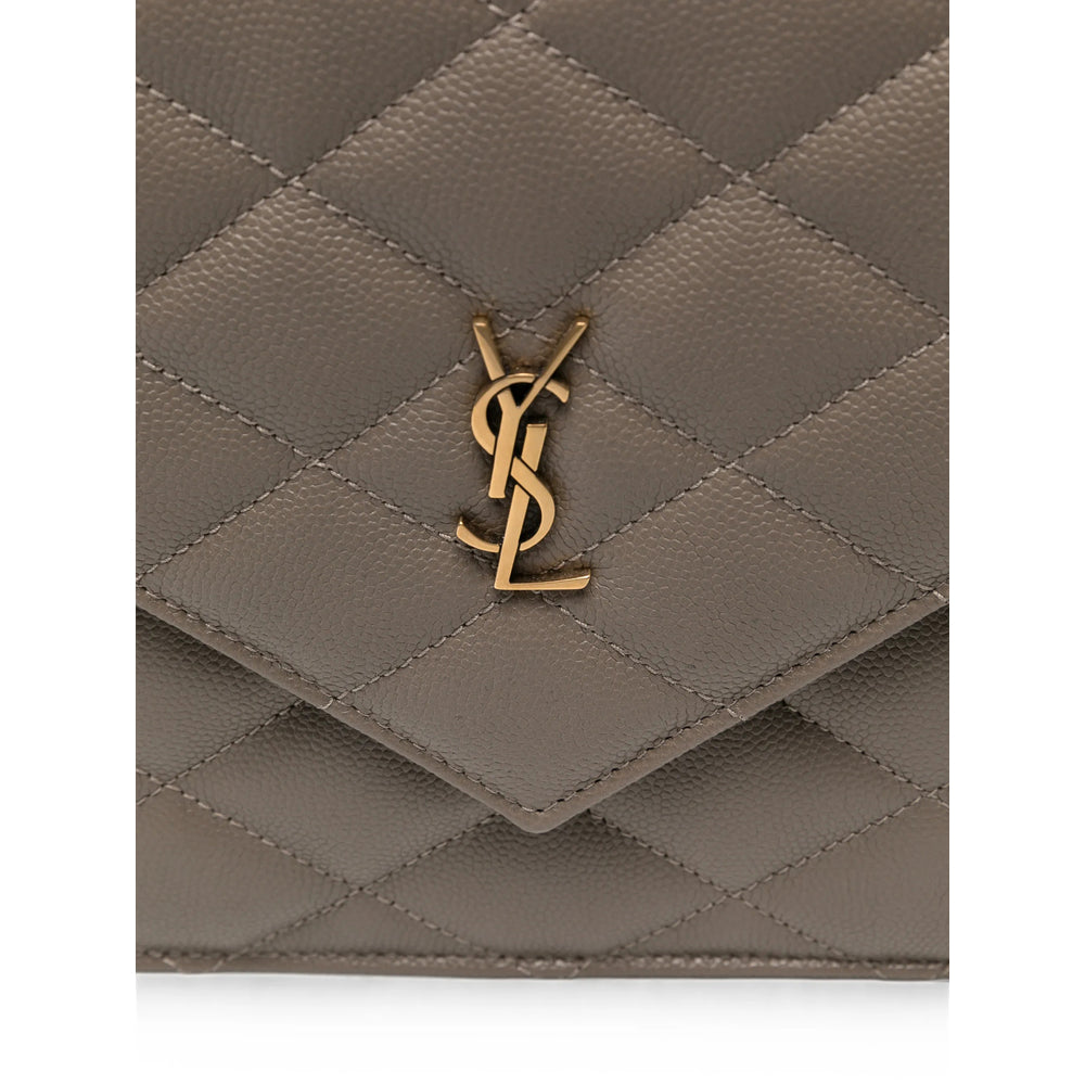 Saint Laurent Brown Clutch Bags Women