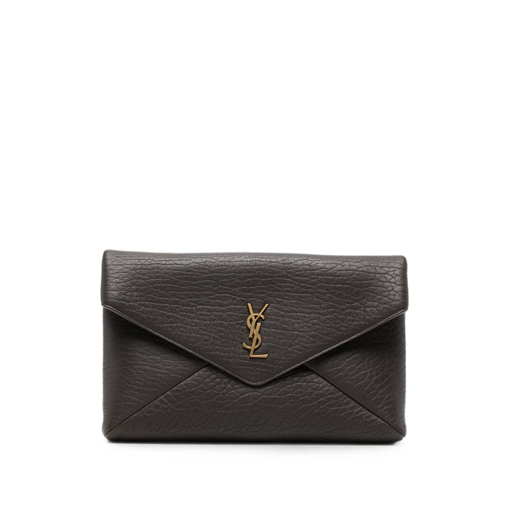 Saint Laurent Brown Clutch Bags Women