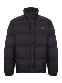 Prada Prada Men Padded Down Jacket With Triangular Logo
