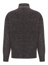 Brunello Cucinelli Brunello Cucinelli Men Boucle Knit Zip-Up Sweater With High Neck