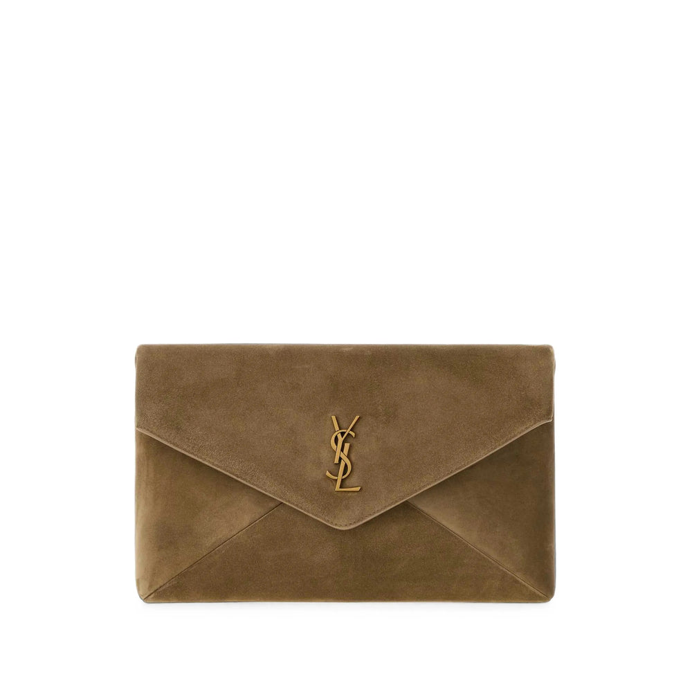 Saint Laurent Saint Laurent Brown Clutch Bags Women