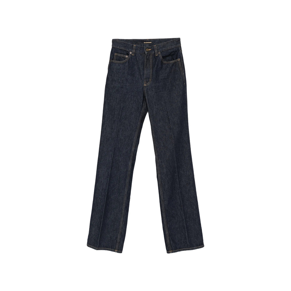 Saint Laurent Saint Laurent Blue Denim - Wide-Leg Jeans Women