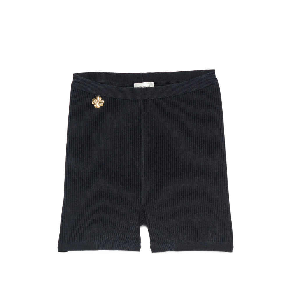 Saint Laurent Saint Laurent Blue Shorts - Mini Shorts Women