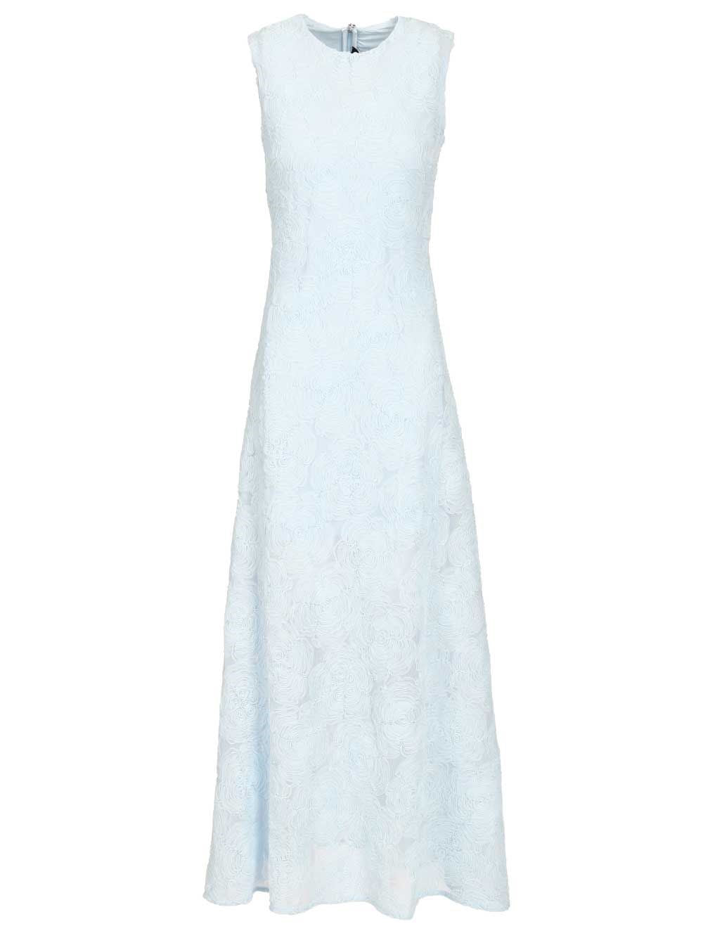 Rotate Women Long Jacquard Dress With Floral Pattern