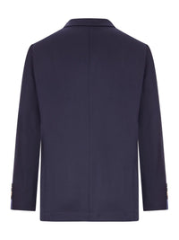 Brunello Cucinelli Brunello Cucinelli Men Blue Cashmere Blazer With Contrasting Lining