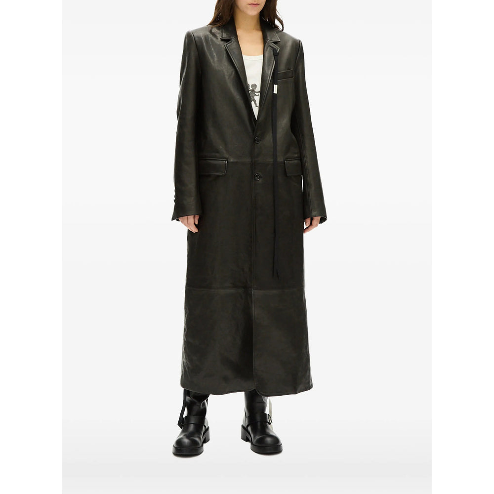 Ann Demeulemeester Black Coats - Leather Coats Women