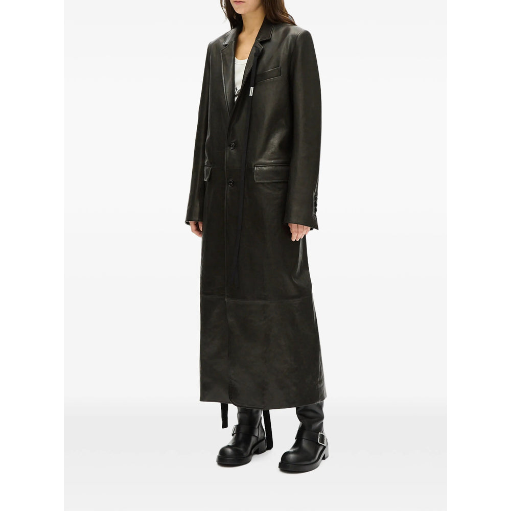 Ann Demeulemeester Black Coats - Leather Coats Women