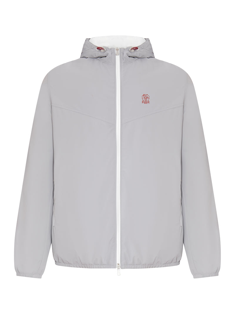 Brunello Cucinelli Men Technical Fabric Jacket With Hood