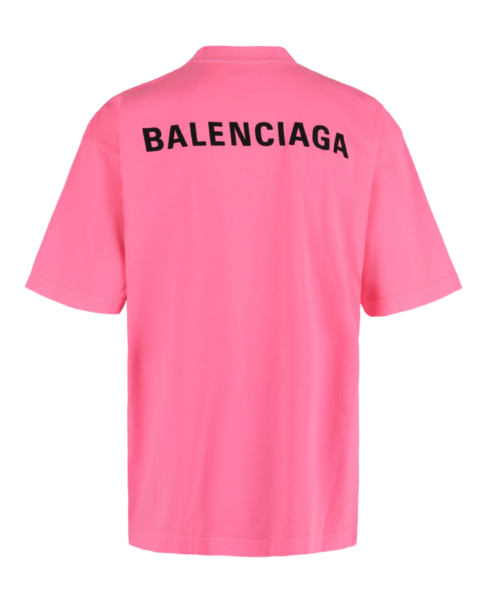 Balenciaga Balenciaga Mens Embroidered Logo Distressed Medium Fit T-Shirt